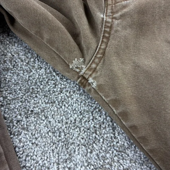 Vintage Dickies Carpenter Pants Mens 36x34 Brown Faded Heavy Canvas FLAWED - Picture 5 of 8